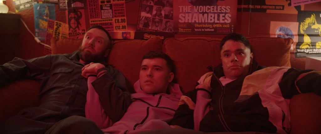 JJ, Liam and Naoise off their noggins.